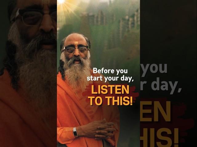 Before you Start your day. Listen To This! - Swami Chinmayananda | #Shorts
