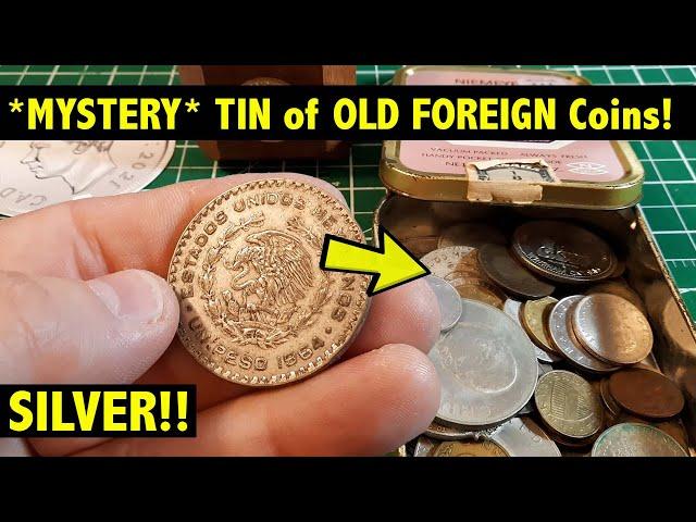 We found SILVER in this lot of FOREIGN COINS!