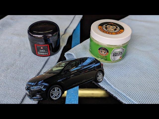 Das Autopflege Wax Battle - Monkey Wax Green Shield vs Swissvax Shield im Test