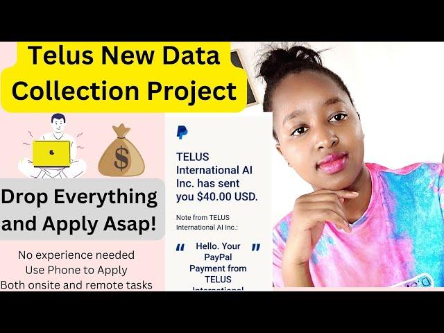 Up to $40/Task. Open Data Collection Project at Telus Inc. Apply Now.