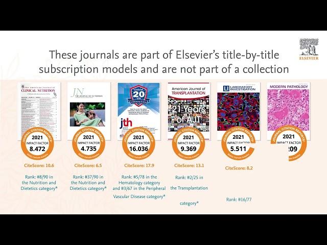 More high impact Journals coming to Elsevier