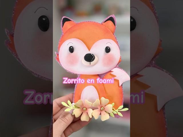 Lindo aplique de zorrito  #foami #evafoam #manualidades