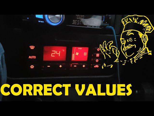 Audi A4 CLIMATRONIK SECRET menu CORRECT VALUES