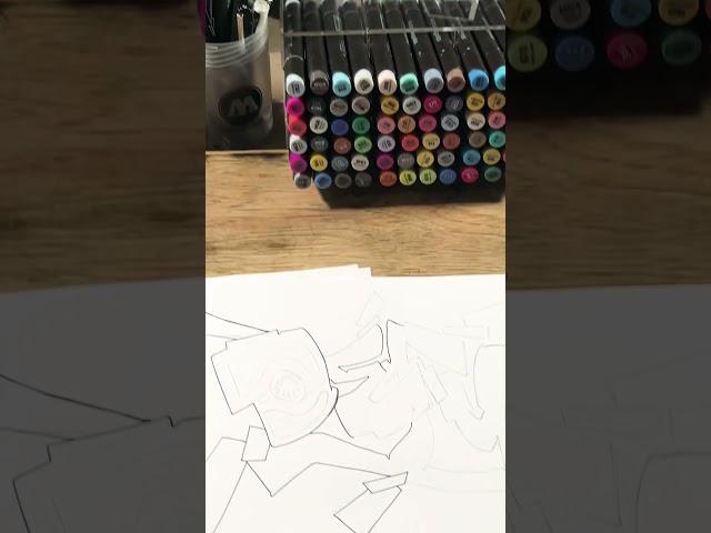 It’s that time! Blackbook session -DEFY- Linework Progression #art #blackbook #shorts #graffiti