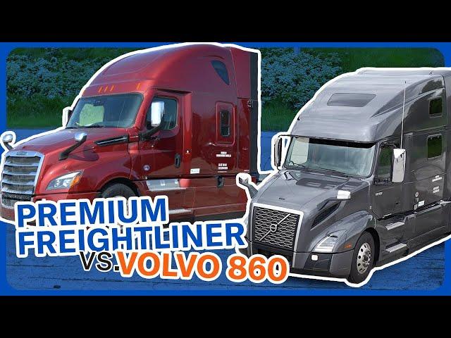 Semi-truck review: Premium Freightliner Cascadia vs. Volvo 860