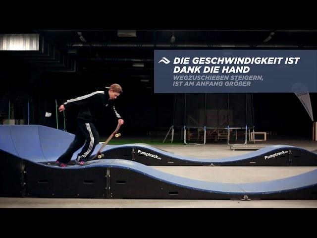 Wie man eine Pumptrack auf einem Skateboard fährt - Modular-pumptrack.de