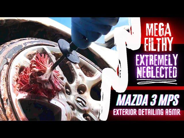 Neglected Mazda 3 MPS Exterior Cleaning | Relaxing ASMR - Dirty Filthy Car Disaster Detail