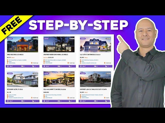 How To Make A Real Estate Website With Wordpress FREE Plugins | FULL Step-by-Step Tutorial