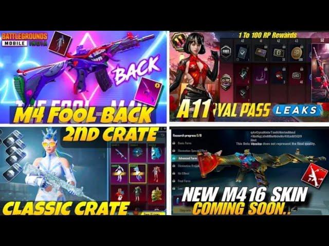 Bgmi A11 Royal Pass | New M416 Gun Skin | M416 Fool Back 3.6 Update | Next Classic Crate Bgmi