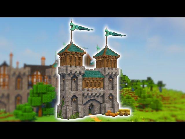 Minecraft | How to Build a roofed Castle Gate