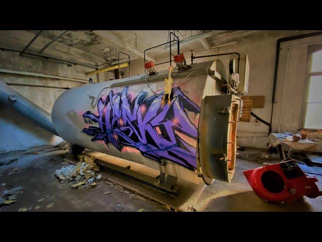 4 NEW GRAFFITI IN THE DEMOLITION HOUSE - DARK TECHNO - HESKY ONE 2022