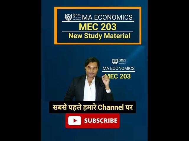 MEC 203 Quantitative Methods Study Material  Syllabus PDF | MA Economics Ignou  Study Matrial  |