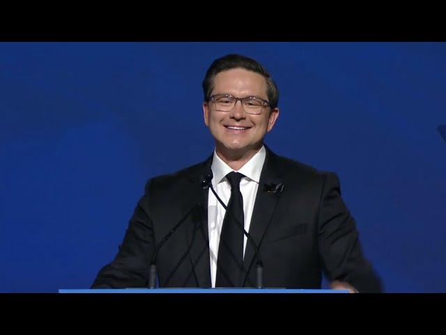 Pierre Poilievre delivers remarks after winning Conservative leadership