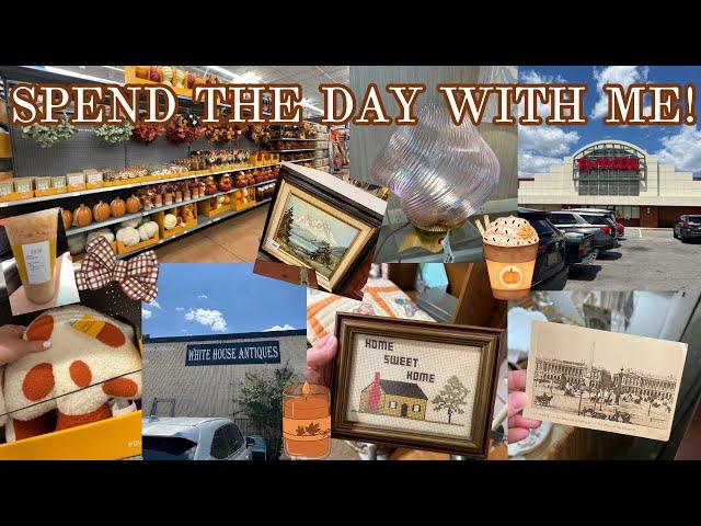 SPEND THE DAY WITH ME! Vintage shopping, Walmart fall decor, cook with me! | vlog # 238