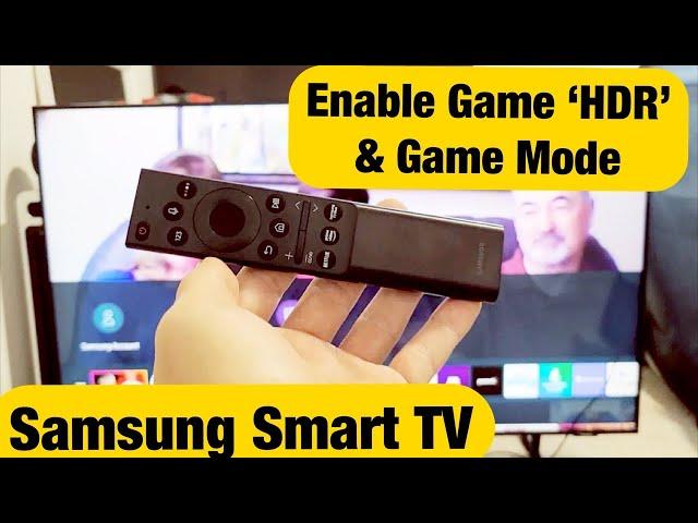 How to Enable Game 'HDR' on a Samsung Smart TV