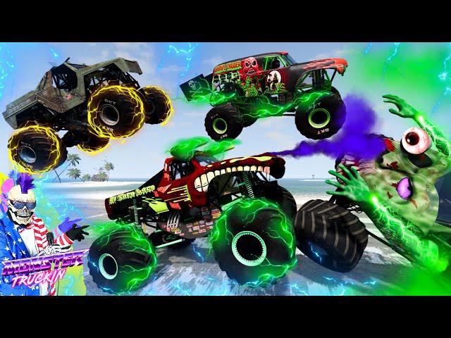 Monster Jam INSANE Racing, Freestyle and High Speed Jumps #53 | BeamNG Drive | Grave Digger