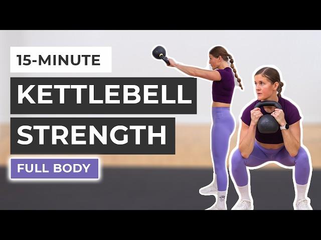 15-Minute Beginner Kettlebell Workout (All Standing, No Repeat)