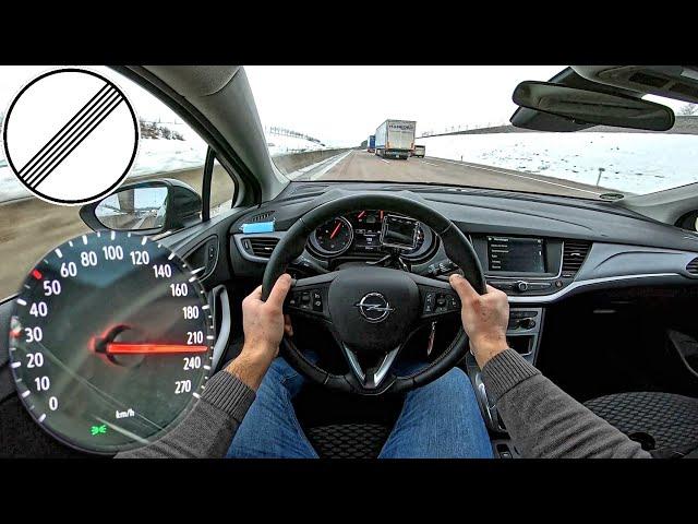 Opel Astra K 1.5 D 122HP Sports Tourer (2021) German Autobahn | POV Test Drive Top Speed