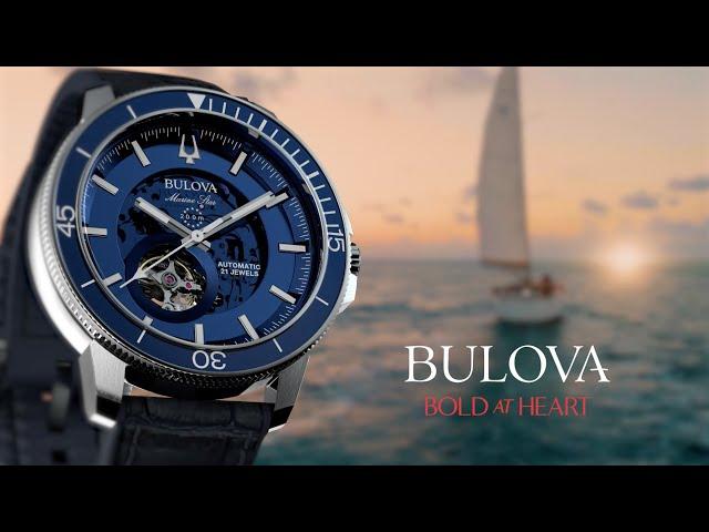 Bulova Watches for Men | Series C - Marine Star | Blue Dial Leather and Silicone Strap