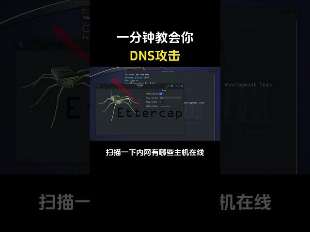 一分钟教会你DNS攻击#网络安全 #黑客 #程序员 #编程 #computer #cybersecurity #hacker #互联网 #计算机 #技术分享