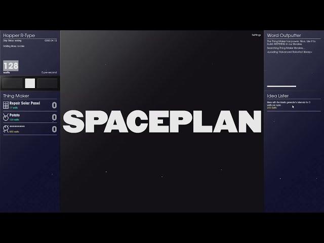 Spaceplan 1k Joules/Watts Speedrun - WR 2020