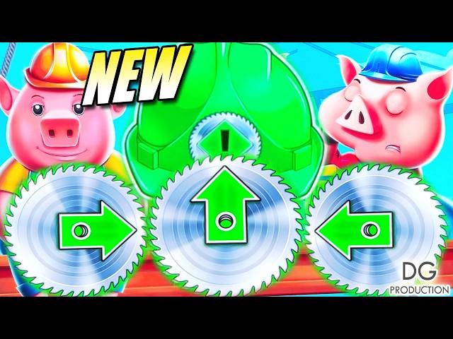 NEW1ST LOOK HUFF N' PUFF HIGHRISE GREEN BUZZ SAW MEGA HAT MANSION SLOT MACHINE LAS VEGAS G2E 2024