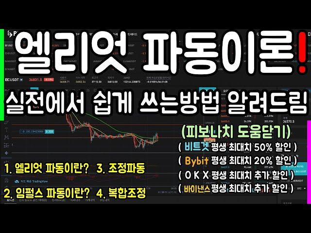 엘리어트 파동이론 카운팅 요약정리 (실전응용) 이 영상하나로 쉽게 이해 시켜 드립니다 feat. 피보나치