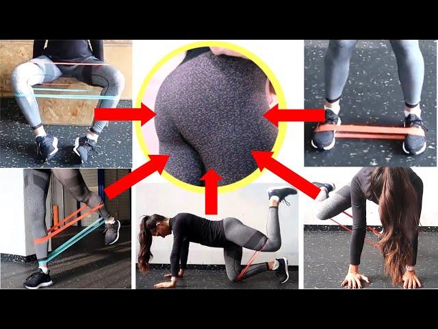 5 BUTTOCKS EXERCISES with BANDS | Glutes Workout | Beautiful Butt Plump