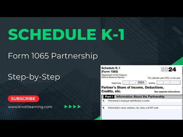 2024 Schedule K-1 Form 1065 Walkthrough