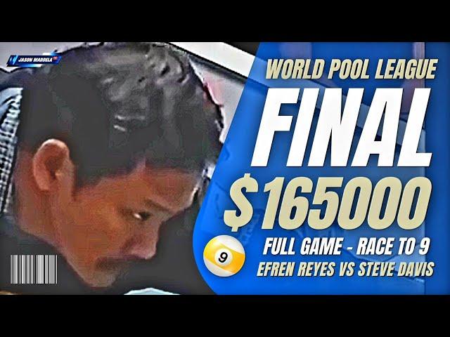 ⭐ Efren Reyes Final Full Game Race to 9 World Pool League Tournament Pro Billiard Game #efrenreyes