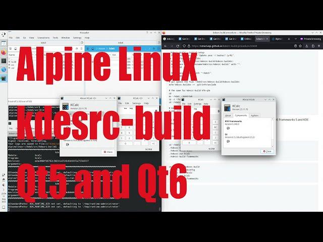 Alpine Linux install two kdesrc-build for Qt5 and Qt6 - August 2023 - 21661fbf