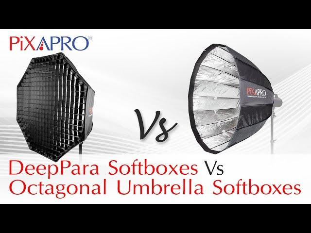 PiXAPRO DeepPara Parabolic Softbox vs PIXAPRO Easy-Open Umbrella Softbox