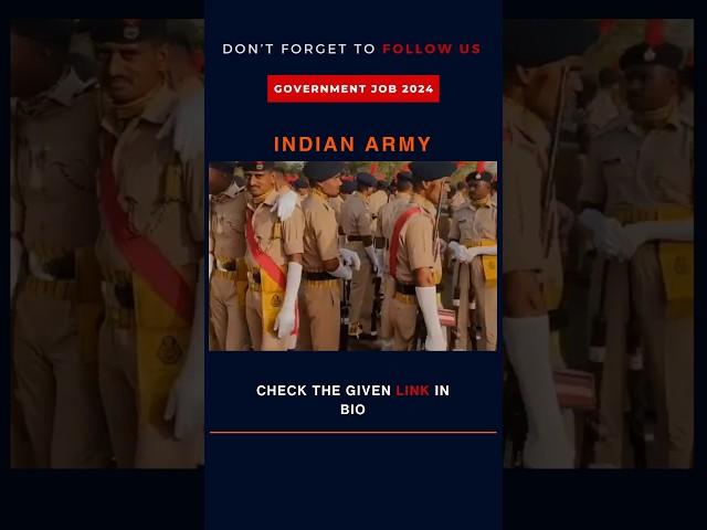 Indian Army Govt. Job  Sarkari Naukri More ovation #shorts #shortsfeed #indianarmy