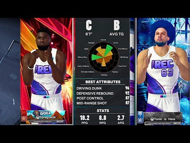 2 6'7 CENTERS in RANDOM REC NBA 2K25!