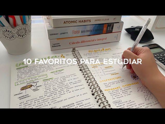 Mis 10 favoritos para estudiar · técnicas de estudio, libros, papelería y más