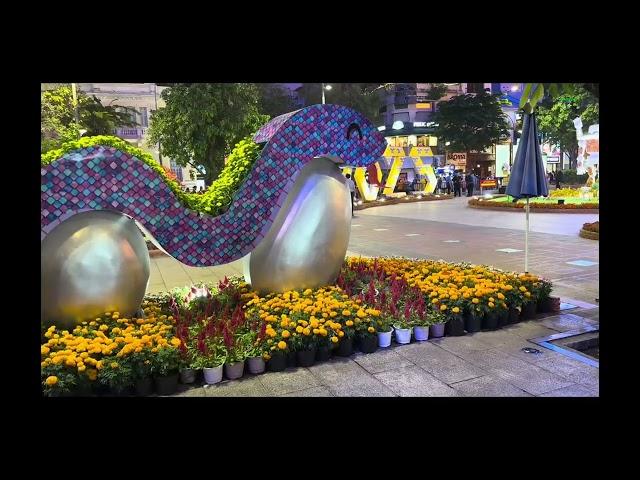 Nguyen Hue Walking Street Tet 2025 – Full Tour of Saigon’s Most Stunning Lunar New Year Celebration