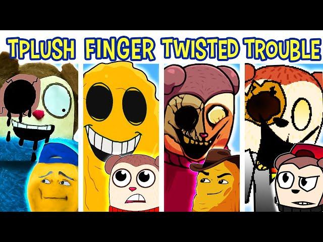 FNF FINGERTWIDDLE Vs TWIDDLEFINGER Vs TRIFLEPLUSH Vs TROUBLEMAKER | Friday Night Funkin'