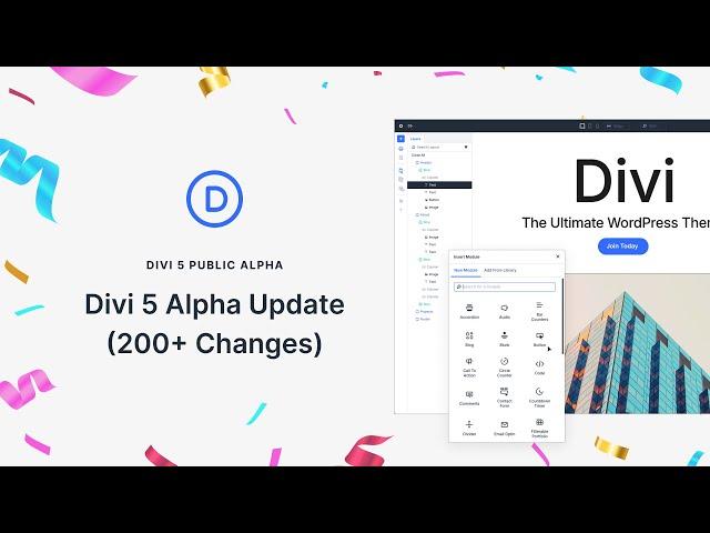 Divi 5 Public Alpha Progress Update (200+ Changes)