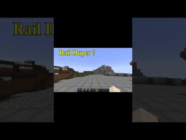 Looking for Duper ? | Minecraft Rail Duper | Mentcrafter #shorts #Minecraftduper