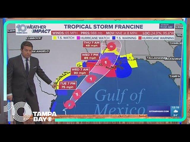 Tracking the Tropics: Francine moving toward Louisiana, expected to become hurricane Tuesday