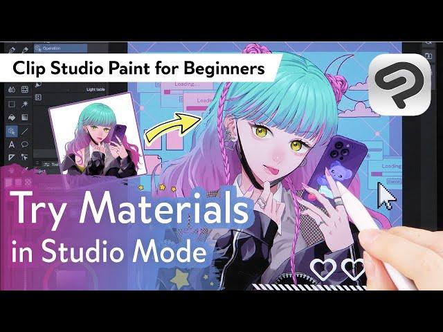 Try using materials in Studio Mode!｜CLIP STUDIO PAINT for beginners