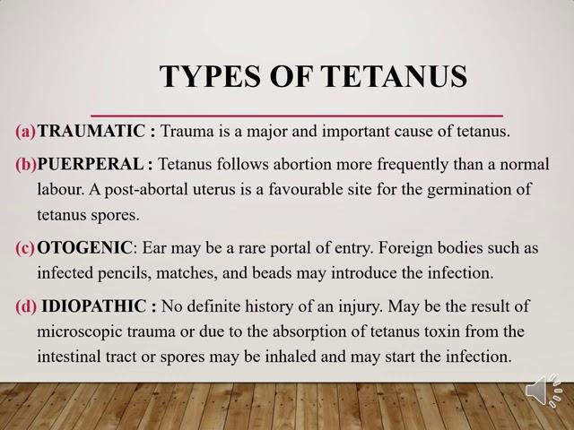 TETANUS By Dr Aftab Nazir Class 4th Year