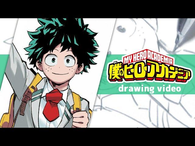 MHA | How to Draw “My Hero Academia” Kohei Horikoshi Time-lapse Drawing Video[OFFICIAL]