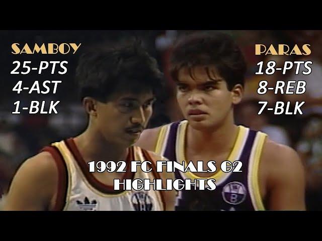 Samboy Lim VS Benjie Paras | SMB VS Shell | 1992 FC Finals G2 | 04/28/1992