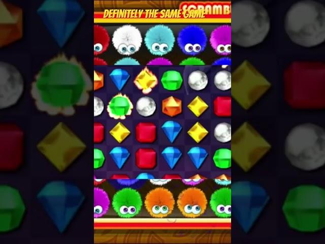 Definitely the same game #gaming #pcgaming #funny #meme #chuzzle #bejeweled3