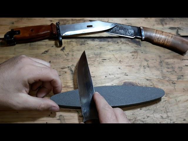 Как правильно точить нож на камне | how to sharpen a knife