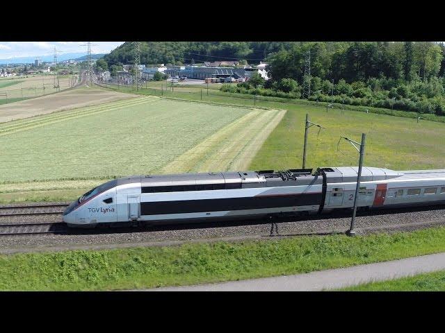 Zug um Zug - Am Abzweig Gexi / Luftaufnahmen - Zug, trainfart, train