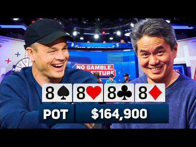 Flopped Quads! $164,900 Disaster Runout on No Gamble, No Future!