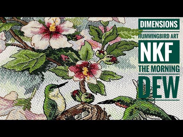 Dimensions Hummingbird Art (NKF The morning dew)/Сравнение ниток dimensions и схс/Готовая работа