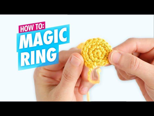 How to Crochet: Magic Ring (MR) or Magic Circle - Beginner Crochet Amigurumi Tutorial